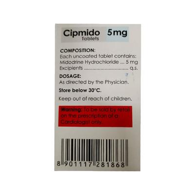CIPMIDO 5mg Tablet 30's - Hypotension-Vas