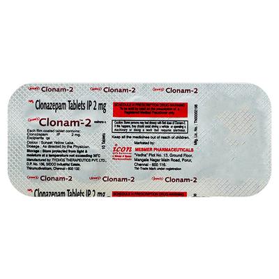 Clonam 2mg Tablet 10'S - Anxiety-Anx