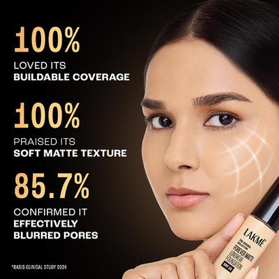 Lakme Forever Matte Longwear Foundation, Natural Shell 25 ml - Foundation