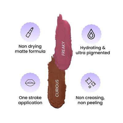 FAE Beauty Modern Matte Lipstick Combo Shade Freaky and Curious (3.5gm and 3.5gm) 1's - Facial Kits