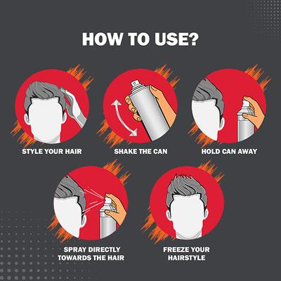 Set Wet Hair Spray for Men Insane Hold No Sulphate and Paraben, Quick Hair Styling and Setting 200 ml - Hair Sprays & Mists