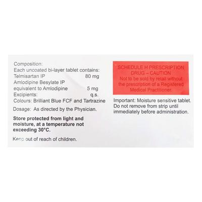 TELVAS AM 80/5 Tablet 15's - Hypertension-Ang