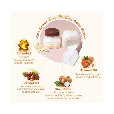 PureSense Deep Moisture Body Butter with Shea Butter & Jojoba Oil For Deeply Nourished & Intensely Moisturised Skin 160 ml - Body Butter