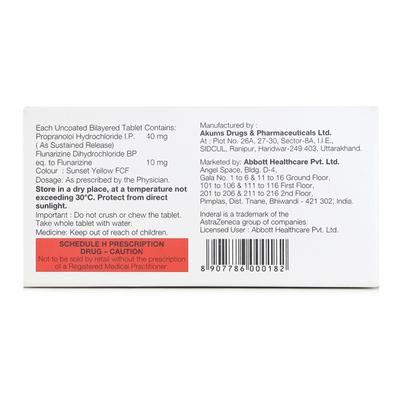 INDERAL F 10mg Tablet 10's - Migraine