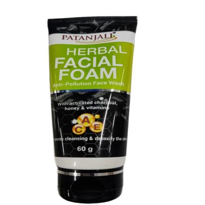 Patanjali Herbal Facial Foam Anti-Pollution Face Wash 60 g - Personal Care (Ayush)