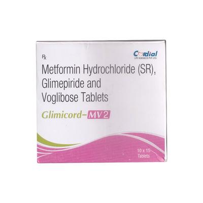 GLIMICORD MV 2 Tablet 15's - Diabetes-Ant