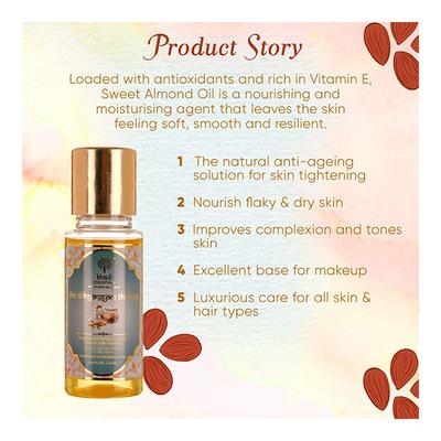 Khadi Essentials The Abhyangam Therapy Skin & Hair Massage Oil - Pure Sweet Almond Oil 50 ml - Massage Oils