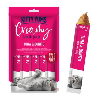 Kitty Yums Creamy Tuna & Bonito (Buy 4 Get 1 Free) 1's - Petfood