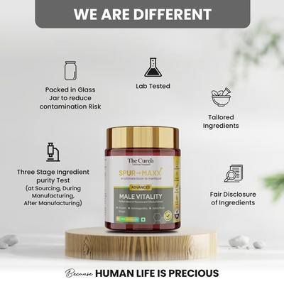 The Curen Spurmaxx Advanced Male Vitality Veg Capsule 60's - Sexual Care