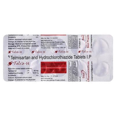 TELVO H 40mg Tablet 10's - Hypertension-Ang
