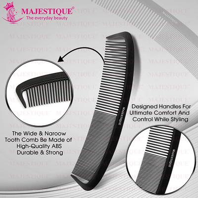Majestique Hair comb with handle Curve Parting Hair Comb 1's - Hair Combs