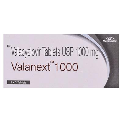 Valanext 1000mg Tablet 3'S - Viral infections-Ant