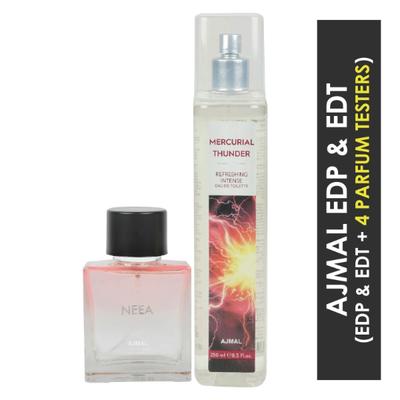 Ajmal Neea EDP For Women & Mercurial Thunder EDT For Men & Women Combo Pack Of 2 350 ml - Perfumes (Edt/Edp)