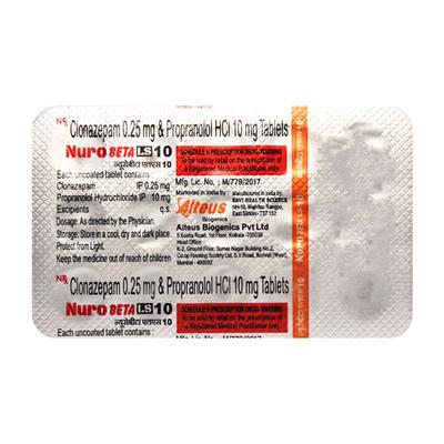 NURO BETA LS 10 Tablet 15's - Anxiety-Anx