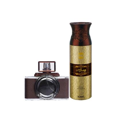 Maryaj Zoom Pour Homme EDP Spicy Woody Perfume And Ajmal Wisal Dhahab Deodorant Fruity Floral Fragrance 300 ml - Men Perfumes (Edt/Edp)