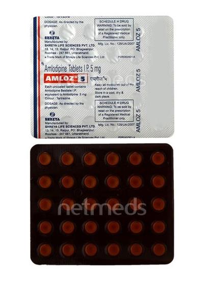 Amloz 5mg Tablet 30'S - Hypertension-Cal