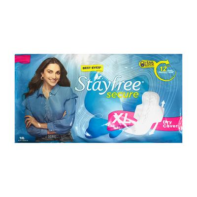 Stayfree Secure Dry Cover Sanitary Pads (XL) 18's - Sanitary Napkins