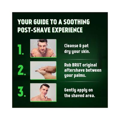 Brut Original After Shave Lotion for Men Long-Lasting Fragrance Soothes Skin 100 ml - Aftershave Lotion