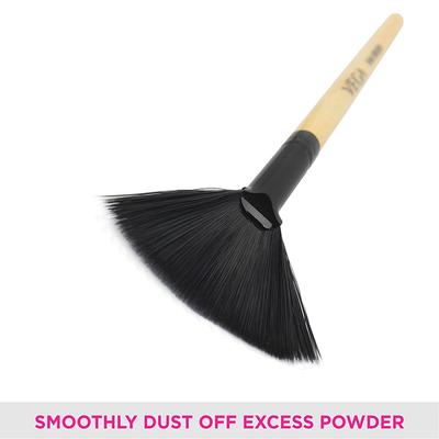 Vega Fan Makeup Brush, Wooden Color 2's - Face Brush
