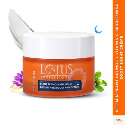 Lotus Professional Retemin Plant Retinol + Vitamin C Brightening Boost Night Cream 50 gm - Night Cream