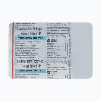 Torleva XR 750mg Tablet 10'S - Epilepsy/Convulsion-Ant