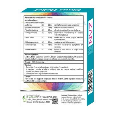 Bhargava Daily Health Sinus Relief Chewable Tablets 60's - Speciality Medicines