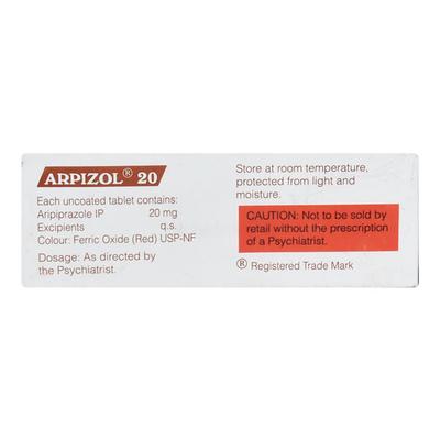 Arpizol 20mg Tablet 10'S - Schizophrenia-Aps