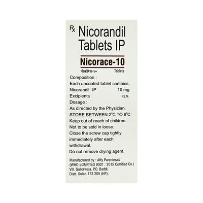 NICORACE 10 Tablet 20's - Angina