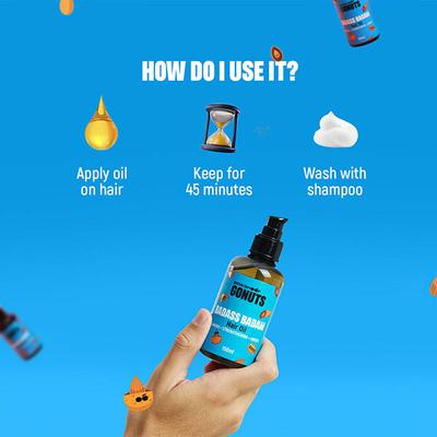 GONUTS By Bewakoof Badass Badam Hair Oil 150 ml - Hair Oils