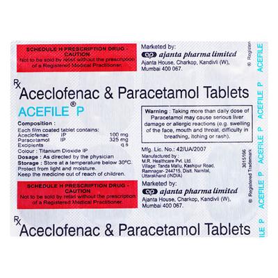 ACEFILE P Tablet 10's - Pain relief-Nsa