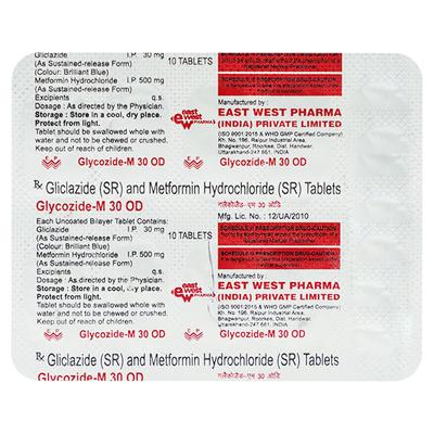 Glycozide M OD 30mg Tablet 10'S - Diabetes-Ant