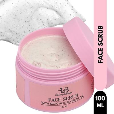 House of Beauty Face Scrub with Kojic Acid To Exfoliate, Brighten & Remove Dark Spots 100ml - Face Scrubs