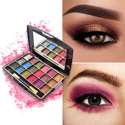 Miss Rose 18 Color Metallic Eyeshadow Palette 7001 - 402 M03 20 gm - Face Palettes