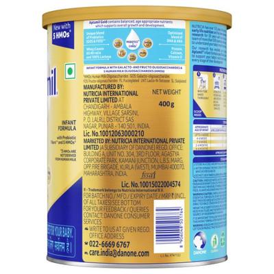 Aptamil Gold Stage 1 (Upto 6 Months) Powder 400 gm (Tin) - Baby And Infant Supplements