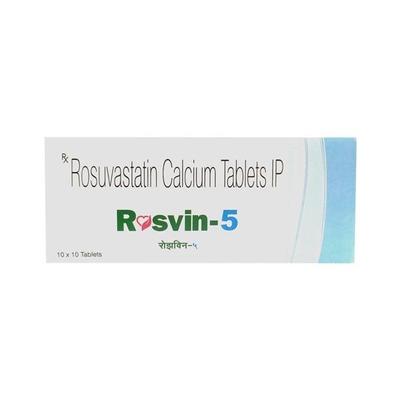 Rosvin 5mg Tablet 10'S - High Cholesterol-Dys