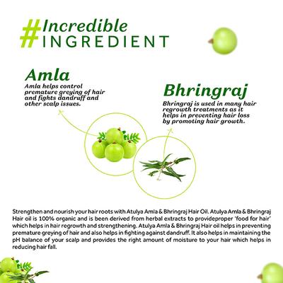 Atulya Amla Bhringraj Hair Oil 200 ml - Hair Oils
