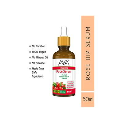Aya Rosehip Face Serum For Skin Repair, Hydration, Brightening & Nourishment, No Mineral Oil 50 ml - Face Serum
