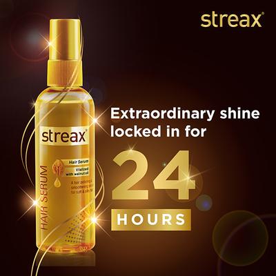 Streax Hair Serum Vitalized with Walnut Oil, For Hair Smoothening & Shine, For Dry & Frizzy Hair 125 ml - Hair Serums