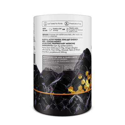 Kapiva Activ Foods Shilajit Energy Sips - Ginger Honey 30's - Speciality Medicines