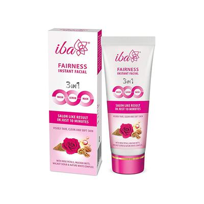 Iba Fairness Instant Facial (3In1 Mask Scrub Facial Wash) 100 gm - Facial Kits