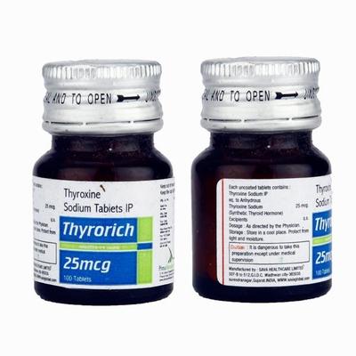 Thyrorich 25Mcg Tablet 100'S - Hypothyroidism