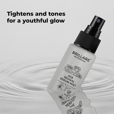 Brillare Professional Age Revival Natural Face Toner with Hyaluronic Acid, Rose and Sandalwood 50 ml - Toners
