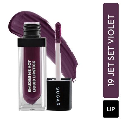 SUGAR Cosmetics Smudge Me Not Liquid Lipstick - 19 Jet Set Violet (Magenta Purple) 4.5 ml - Liquid Lipsticks
