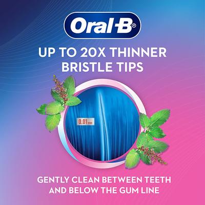 Oral B Sensitive & Gums - Precision Clean Toothbrush - 3 in 1 herbs infused bristles - 3 Toothbrushes 3's - Toothbrushes