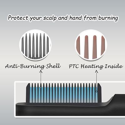 Ktein Hair Straightener Brush Effortless Styling, Fast Heating, Anti-Scald 300 gm - Hair Brushes