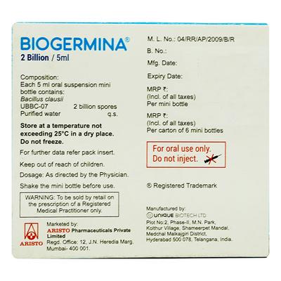 BIOGERMINA Suspension 6X5ml - Diarrhoea-Ant