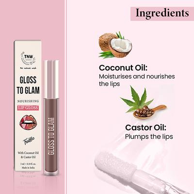 Tnw The Natural Wash Gloss To Glam Nourishing Lip Gloss - Truffle, Brown 3 ml - Lip Glosses