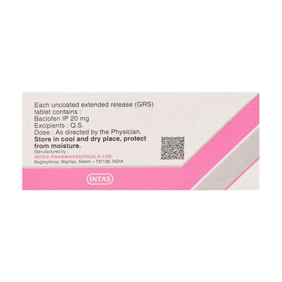 Baclof OD 20mg Tablet 10'S - Muscle Cramps/Spasticity-Mus