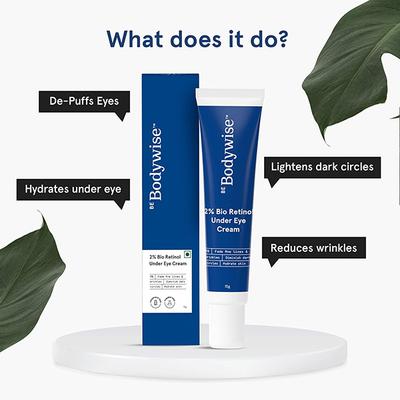 Be Bodywise 2% Bio Retinol Under Eye Cream 15 gm - Under Eye Creams & Serums
