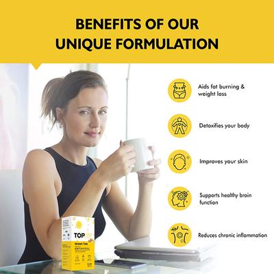 Nuvox TopUp Green Tea Effervescent Tablet - Ginger & Lemon 40's - Herbal/Green Teas